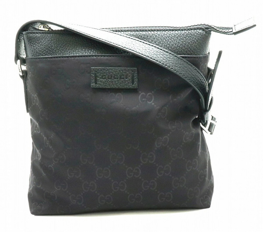 Gucci GG Crossbody Bag Leather Black